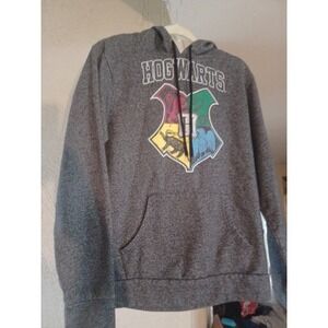 Harry Potter Hoodie Adult Medium Hogwarts Pullover Sweatshirt Drawstring Graphic